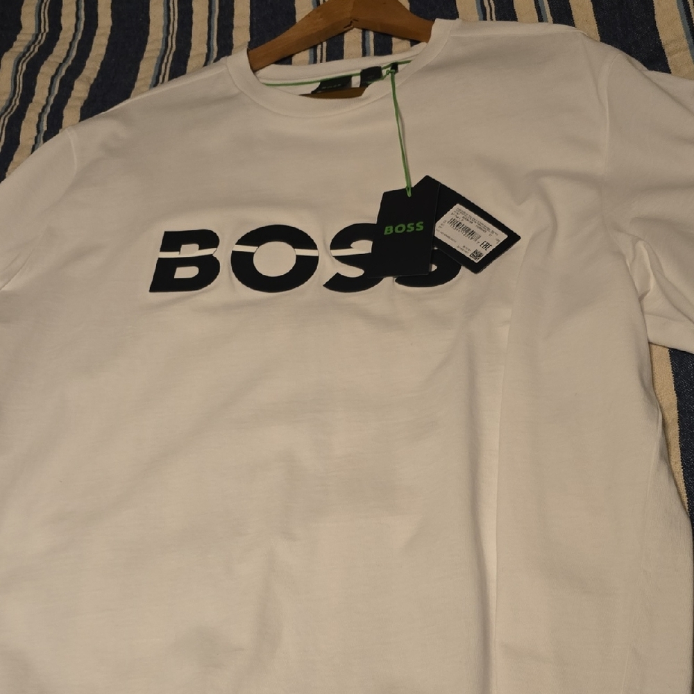 BOSS White Long Sleeve Tee